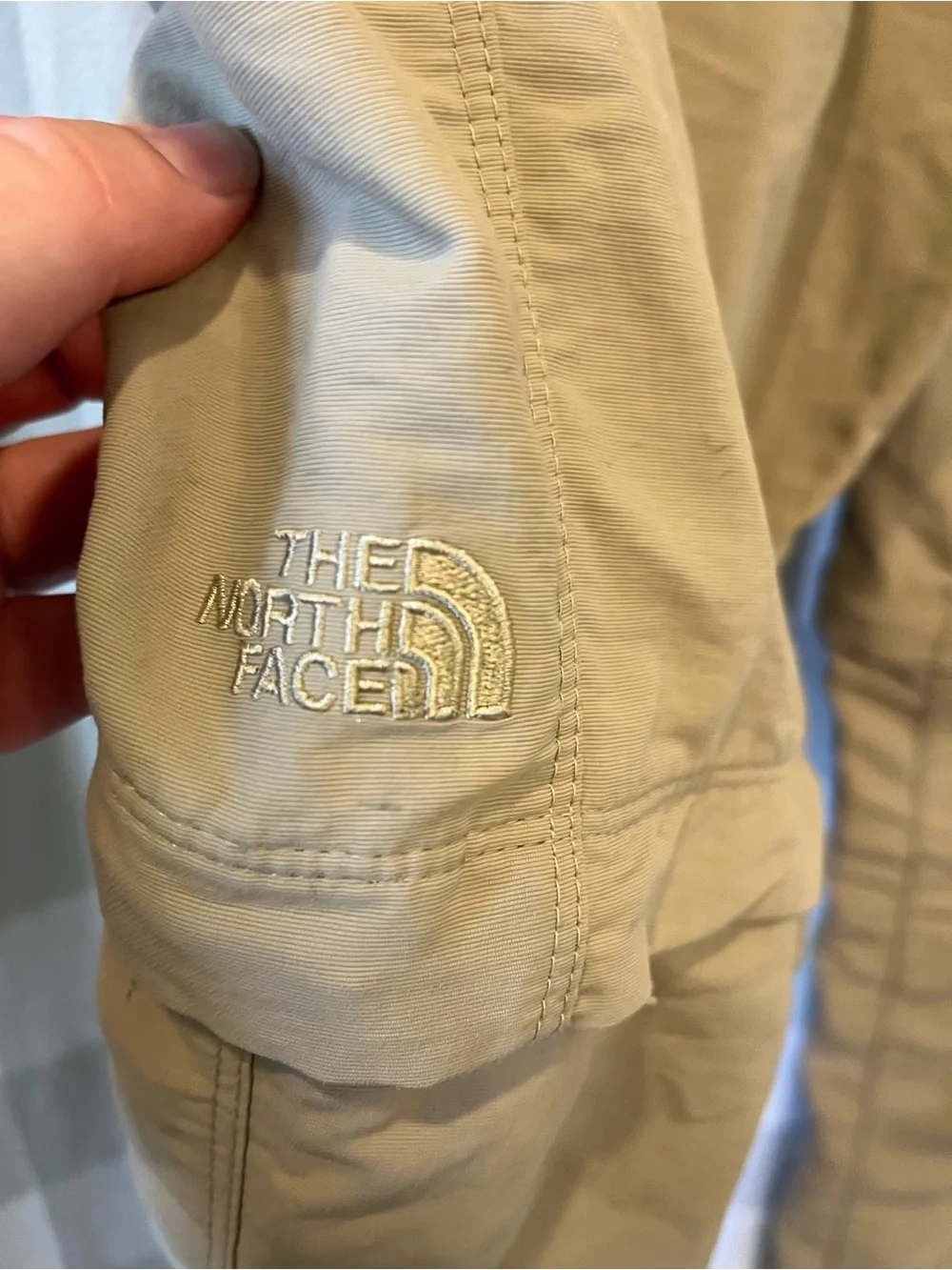 The North Face Khaki Cargo Pants with Utility Pockets and zip off shorts